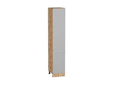 Кухонный  Шкаф пенал с 2-мя дверцами Фьюжн Дуб Вотан, Silky Light Grey, 2140, 400, каркас ЛДСП  Дуб Вотан, фасад МДФ  Silky Light Grey,  2132*400*576 sppr5VVTtoAR66726 - фото 3811347
