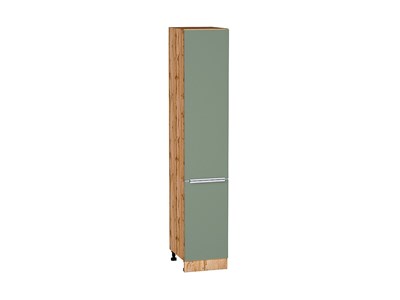 Кухонный  Шкаф пенал с 2-мя дверцами Фьюжн Дуб Вотан, Silky Mint, 2140, 400, каркас ЛДСП  Дуб Вотан, фасад МДФ  Silky Mint,  2132*400*576 sppr5VVTtoAR60706 - фото 3811351