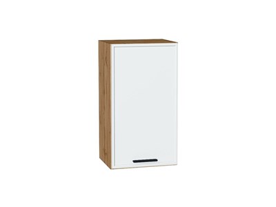 Кухонный  Шкаф верхний с 1-ой дверцей Фрейм Дуб Вотан, White Silk, 720, 400, каркас ЛДСП  Дуб Вотан, фасад МДФ  White Silk,  716*400*324 sppr5VVTtoAR66874 - фото 3812619