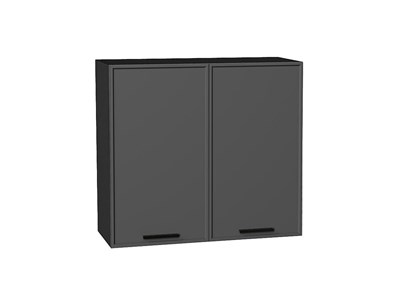 Кухонный  Шкаф верхний с 2-мя дверцами Фрейм Graphite, Stormy Silk, 720, 800, каркас ЛДСП  Graphite, фасад МДФ  Stormy Silk,  716*800*324 sppr5VVTtoAR69008 - фото 3812638
