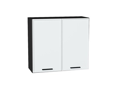 Кухонный  Шкаф верхний с 2-мя дверцами Фрейм Graphite, White Silk, 720, 800, каркас ЛДСП  Graphite, фасад МДФ  White Silk,  716*800*324 sppr5VVTtoAR66907 - фото 3812642