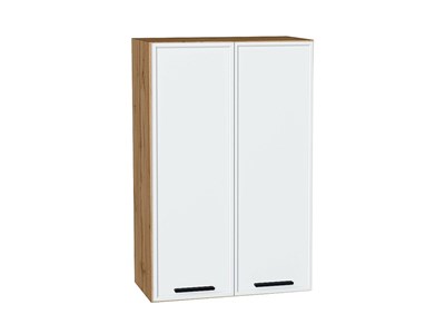 Кухонный  Шкаф верхний с 2-мя дверцами Фрейм Дуб Вотан, White Silk, 920, 600, каркас ЛДСП  Дуб Вотан, фасад МДФ  White Silk,  920*600*324 sppr5VVTtoAR66901 - фото 3812675