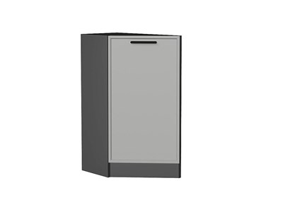 Кухонный  Шкаф нижний торцевой Фрейм Graphite, Grey Silk, каркас ЛДСП  Graphite, фасад МДФ  Grey Silk,  816*296*558 sppr5VVTtoAR69013 - фото 3813002