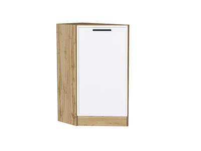 Кухонный  Шкаф нижний торцевой Фрейм Дуб Вотан, White Silk, каркас ЛДСП  Дуб Вотан, фасад МДФ  White Silk,  816*296*558 sppr5VVTtoAR66819 - фото 3813012