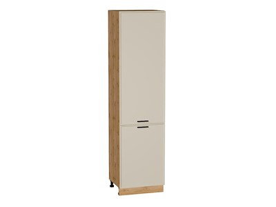 Кухонный  Шкаф пенал с 2-мя дверцами Фрейм Дуб Вотан, Cream Silk, 2340, 600, каркас ЛДСП  Дуб Вотан, фасад МДФ  Cream Silk,  2336*600*580 sppr5VVTtoAR69951 - фото 3813108