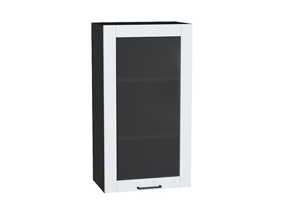 Кухонный  Шкаф верхний с 1-ой остекленной дверцей Флэт Плюс Graphite, 920, 500, каркас ЛДСП  Graphite, фасад ЛДСП/Стекло  White In 2S,  920*500*318 sppr5VVTtoAR56204 - фото 3813955