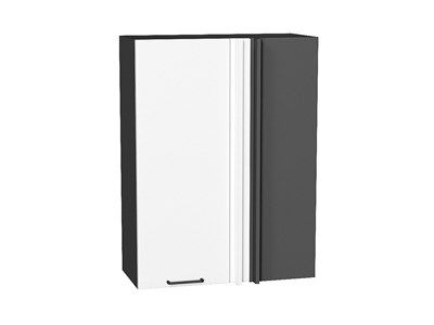 Кухонный  Шкаф верхний прямой угловой Флэт Graphite, White In 2S, 920, каркас ЛДСП  Graphite, фасад ЛДСП  White In 2S,  920*700*345 sppr5VVTtoAR60163 - фото 3814081