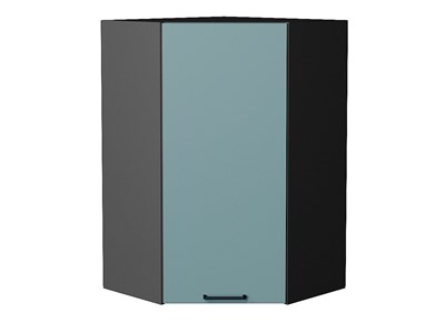 Кухонный  Шкаф верхний угловой Флэт Graphite, Grey-green In 2S, 920, каркас ЛДСП  Graphite, фасад ЛДСП  Grey-green In 2S,  920*600*600 sppr5VVTtoAR56931 - фото 3814108