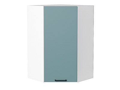 Кухонный  Шкаф верхний угловой Флэт Белый, Grey-green In 2S, 920, каркас ЛДСП  Белый, фасад ЛДСП  Grey-green In 2S,  920*600*600 sppr5VVTtoAR56929 - фото 3814118