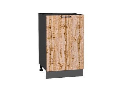 Кухонный  Шкаф нижний с 1-ой дверцей Флэт Graphite, Wotan Oak 2S, 500, каркас ЛДСП  Graphite, фасад ЛДСП  Wotan Oak 2S,  816*500*478 sppr5VVTtoAR52700 - фото 3814204