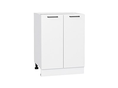 Кухонный  Шкаф нижний с 2-мя дверцами Флэт Белый, White In 2S, 600, каркас ЛДСП  Белый, фасад ЛДСП  White In 2S,  816*600*478 sppr5VVTtoAR55702 - фото 3814292