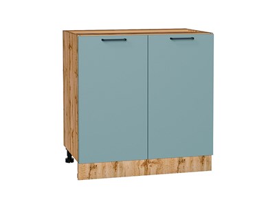 Кухонный  Шкаф нижний с 2-мя дверцами Флэт Дуб Вотан, Grey-green In 2S, 800, каркас ЛДСП  Дуб Вотан, фасад ЛДСП  Grey-green In 2S,  816*800*478 sppr5VVTtoAR62569 - фото 3814299