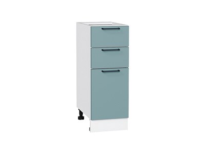 Кухонный  Шкаф нижний с 3-мя ящиками Флэт Белый, Grey-green In 2S, 300, каркас ЛДСП  Белый, фасад ЛДСП  Grey-green In 2S,  816*300*478 sppr5VVTtoAR56962 - фото 3814411