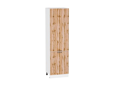 Кухонный  Шкаф пенал с 2-мя дверцами Флэт Белый, Wotan Oak 2S, 2140, 600, каркас ЛДСП  Белый, фасад ЛДСП  Wotan Oak 2S,  2132*600*574 sppr5VVTtoAR52773 - фото 3814583