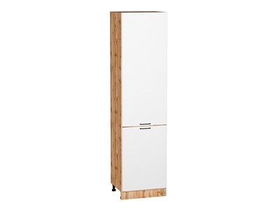 Кухонный  Шкаф пенал с 2-мя дверцами Флэт Дуб Вотан, White In 2S, 2340, 600, каркас ЛДСП  Дуб Вотан, фасад ЛДСП  White In 2S,  2336*600*574 sppr5VVTtoAR62632 - фото 3814601