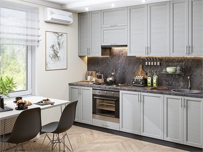 Кухонный гарнитур модульный Сканди-03, каркас ЛДСП  Graphite, фасад МДФ  Grey Softwood,  2340*2600*600 sppr5VVTtoAR24165 - фото 3815104