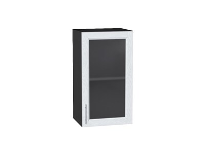 Кухонный  Шкаф верхний с 1-ой остекленной дверцей Сканди Graphite, White Softwood, 720, 400, каркас ЛДСП  Graphite, фасад МДФ/Стекло  White Softwood,  716*400*320 sppr5VVTtoAR56188 - фото 3815585