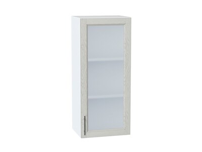 Кухонный  Шкаф верхний с 1-ой остекленной дверцей Сканди Белый, Cappuccino Softwood, 920, 400, каркас ЛДСП  Белый, фасад МДФ/Стекло  Cappuccino Softwood,  920*400*320 sppr5VVTtoAR41481 - фото 3815594