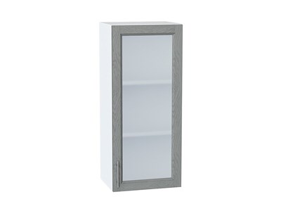Кухонный  Шкаф верхний с 1-ой остекленной дверцей Сканди Белый, Grey Softwood, 920, 400, каркас ЛДСП  Белый, фасад МДФ/Стекло  Grey Softwood,  920*400*320 sppr5VVTtoAR41485 - фото 3815606