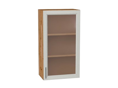 Кухонный  Шкаф верхний с 1-ой остекленной дверцей Сканди Дуб Вотан, Cappuccino Softwood, 920, 500, каркас ЛДСП  Дуб Вотан, фасад МДФ/Стекло  Cappuccino Softwood,  920*500*320 sppr5VVTtoAR62923 - фото 3815625