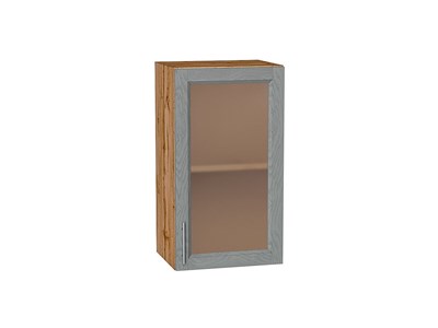 Кухонный  Шкаф верхний с 1-ой остекленной дверцей Сканди Дуб Вотан, Grey Softwood, 720, 400, каркас ЛДСП  Дуб Вотан, фасад МДФ/Стекло  Grey Softwood,  716*400*320 sppr5VVTtoAR62924 - фото 3815633