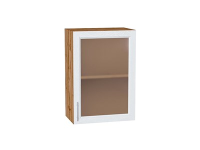 Кухонный  Шкаф верхний с 1-ой остекленной дверцей Сканди Дуб Вотан, White Softwood, 720, 500, каркас ЛДСП  Дуб Вотан, фасад МДФ/Стекло  White Softwood,  716*500*320 sppr5VVTtoAR62915 - фото 3815646