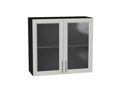Кухонный  Шкаф верхний с 2-мя остекленными дверцами Сканди Graphite, Cappuccino Softwood, 720, 800, каркас ЛДСП  Graphite, фасад МДФ/Стекло  Cappuccino Softwood,  716*800*320 sppr5VVTtoAR41647 - фото 3815711