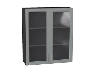 Кухонный  Шкаф верхний с 2-мя остекленными дверцами Сканди Graphite, Grey Softwood, 920, 800, каркас ЛДСП  Graphite, фасад МДФ/Стекло  Grey Softwood,  920*800*320 sppr5VVTtoAR41673 - фото 3815721
