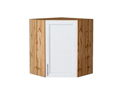 Кухонный  Шкаф верхний угловой Сканди Дуб Вотан, White Softwood, 720, каркас ЛДСП  Дуб Вотан, фасад МДФ  White Softwood,  716*600*600 sppr5VVTtoAR62974 - фото 3815862