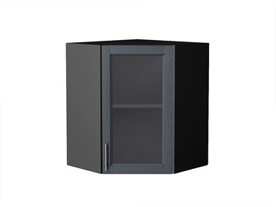 Кухонный  Шкаф верхний угловой остекленный Сканди Graphite, Graphite Softwood, 720, каркас ЛДСП  Graphite, фасад МДФ/Стекло  Graphite Softwood,  716*600*600 sppr5VVTtoAR41704 - фото 3815866