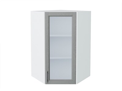 Кухонный  Шкаф верхний угловой остекленный Сканди Белый, Grey Softwood, 920, каркас ЛДСП  Белый, фасад МДФ/Стекло  Grey Softwood,  920*600*600 sppr5VVTtoAR41716 - фото 3815879
