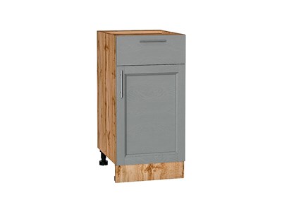Кухонный  Шкаф нижний с 1-ой дверцей и ящиком Сканди Дуб Вотан, Grey Softwood, 400, каркас ЛДСП  Дуб Вотан, фасад МДФ  Grey Softwood,  816*400*480 sppr5VVTtoAR63002 - фото 3816111