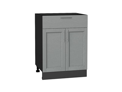 Кухонный  Шкаф нижний с 2-мя дверцами и ящиком Сканди Graphite, Grey Softwood, 600, каркас ЛДСП  Graphite, фасад МДФ  Grey Softwood,  816*600*480 sppr5VVTtoAR41971 - фото 3816123