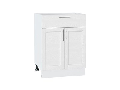 Кухонный  Шкаф нижний с 2-мя дверцами и ящиком Сканди Белый, White Softwood, 600, каркас ЛДСП  Белый, фасад МДФ  White Softwood,  816*600*480 sppr5VVTtoAR56248 - фото 3816137