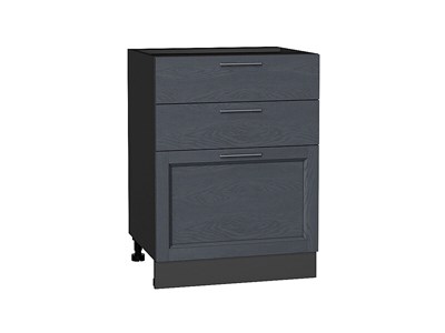 Кухонный  Шкаф нижний с 3-мя ящиками Сканди Graphite, Graphite Softwood, 600, каркас ЛДСП  Graphite, фасад МДФ  Graphite Softwood,  816*600*480 sppr5VVTtoAR41925 - фото 3816157