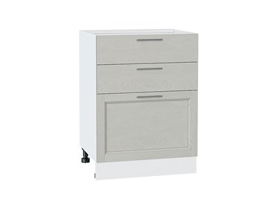 Кухонный  Шкаф нижний с 3-мя ящиками Сканди Белый, Cappuccino Softwood, 600, каркас ЛДСП  Белый, фасад МДФ  Cappuccino Softwood,  816*600*480 sppr5VVTtoAR41922 - фото 3816177