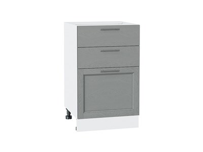 Кухонный  Шкаф нижний с 3-мя ящиками Сканди Белый, Grey Softwood, 500, каркас ЛДСП  Белый, фасад МДФ  Grey Softwood,  816*500*480 sppr5VVTtoAR41915 - фото 3816186
