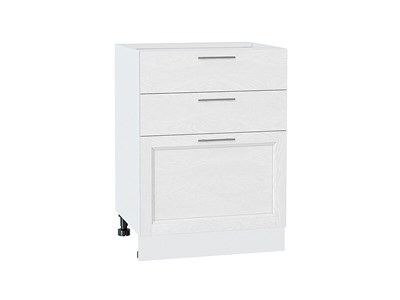 Кухонный  Шкаф нижний с 3-мя ящиками Сканди Белый, White Softwood, 600, каркас ЛДСП  Белый, фасад МДФ  White Softwood,  816*600*480 sppr5VVTtoAR56253 - фото 3816197
