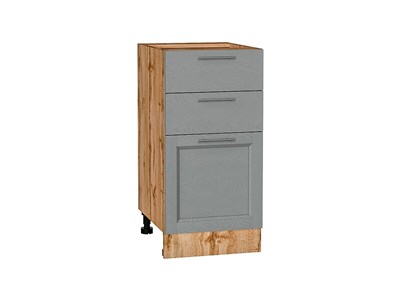 Кухонный  Шкаф нижний с 3-мя ящиками Сканди Дуб Вотан, Grey Softwood, 400, каркас ЛДСП  Дуб Вотан, фасад МДФ  Grey Softwood,  816*400*480 sppr5VVTtoAR63054 - фото 3816210