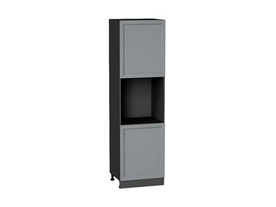 Кухонный  Шкаф пенал с 2-мя дверцами под технику Сканди Graphite, Grey Softwood, 2140, каркас ЛДСП  Graphite, фасад МДФ  Grey Softwood,  2132*600*576 sppr5VVTtoAR42081 - фото 3816382