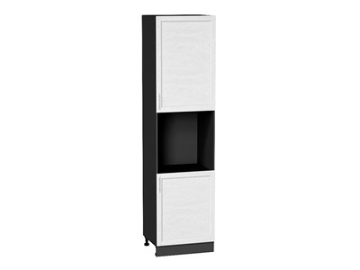 Кухонный  Шкаф пенал с 2-мя дверцами под технику Сканди Graphite, White Softwood, 2340, каркас ЛДСП  Graphite, фасад МДФ  White Softwood,  2336*600*576 sppr5VVTtoAR56285 - фото 3816392