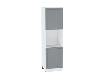 Кухонный  Шкаф пенал с 2-мя дверцами под технику Сканди Белый, Grey Softwood, 2140, каркас ЛДСП  Белый, фасад МДФ  Grey Softwood,  2132*600*576 sppr5VVTtoAR42080 - фото 3816402