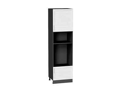 Кухонный  Шкаф пенал с 1-ой дверцей и ящиком под технику Сканди Graphite, White Softwood, 2140, каркас ЛДСП  Graphite, фасад МДФ  White Softwood,  2132*600*576 sppr5VVTtoAR56280 - фото 3816450