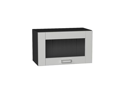 Кухонный  Шкаф верхний горизонтальный остекленный Лофт Graphite, Grey Silk, 600, каркас ЛДСП  Graphite, фасад МДФ/Стекло  Grey Silk,  358*600*320 sppr5VVTtoAR69564 - фото 3817332
