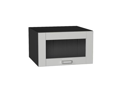 Кухонный  Шкаф верхний горизонтальный остекленный глубокий Лофт Graphite, Grey Silk, 600, каркас ЛДСП  Graphite, фасад МДФ/Стекло  Grey Silk,  358*600*576 sppr5VVTtoAR69561 - фото 3817386