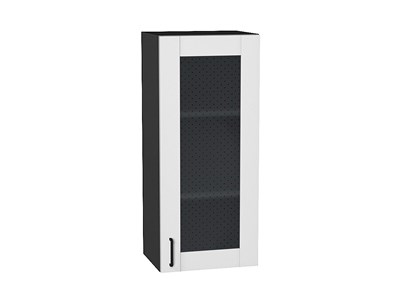 Кухонный  Шкаф верхний с 1-ой остекленной дверцей Лофт Graphite, Super White, 920, 400, каркас ЛДСП  Graphite, фасад МДФ/Стекло  Super White,  920*400*320 sppr5VVTtoAR55212 - фото 3817677