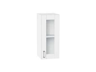 Кухонный  Шкаф верхний с 1-ой остекленной дверцей Лофт Белый, White Silk, 720, 300, каркас ЛДСП  Белый, фасад МДФ/Стекло  White Silk,  716*300*320 sppr5VVTtoAR60029 - фото 3817715