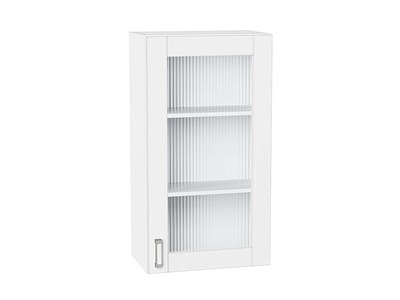 Кухонный  Шкаф верхний с 1-ой остекленной дверцей Лофт Белый, White Silk, 920, 500, каркас ЛДСП  Белый, фасад МДФ/Стекло  White Silk,  920*500*320 sppr5VVTtoAR60034 - фото 3817720