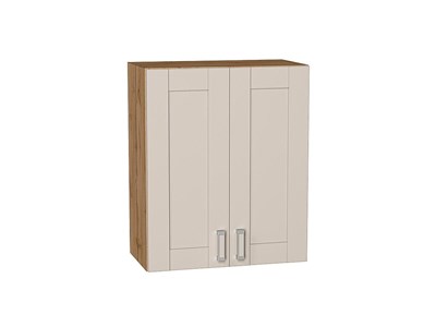 Кухонный  Шкаф верхний с 2-мя дверцами Лофт Дуб Вотан, Cream Silk, 720, 600, каркас ЛДСП  Дуб Вотан, фасад МДФ  Cream Silk,  716*600*320 sppr5VVTtoAR71462 - фото 3817809