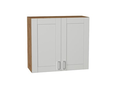 Кухонный  Шкаф верхний с 2-мя дверцами Лофт Дуб Вотан, Grey Silk, 720, 800, каркас ЛДСП  Дуб Вотан, фасад МДФ  Grey Silk,  716*800*320 sppr5VVTtoAR69631 - фото 3817814